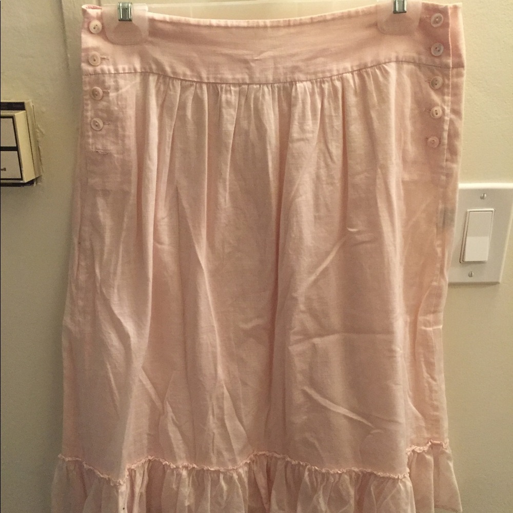 J. Crew Pale Pink Midi Skirt